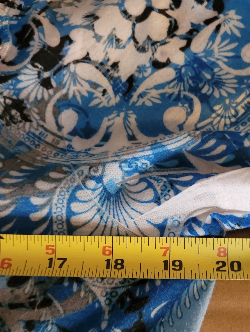 Christopher & Banks Blue, Black &  White Paisley Top Sz. Med - Picture 9 of 10